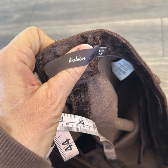 Italian rich colored brown velvet trousers by Kulson size 40 is a us size 8-10 - Picture 13 of 14